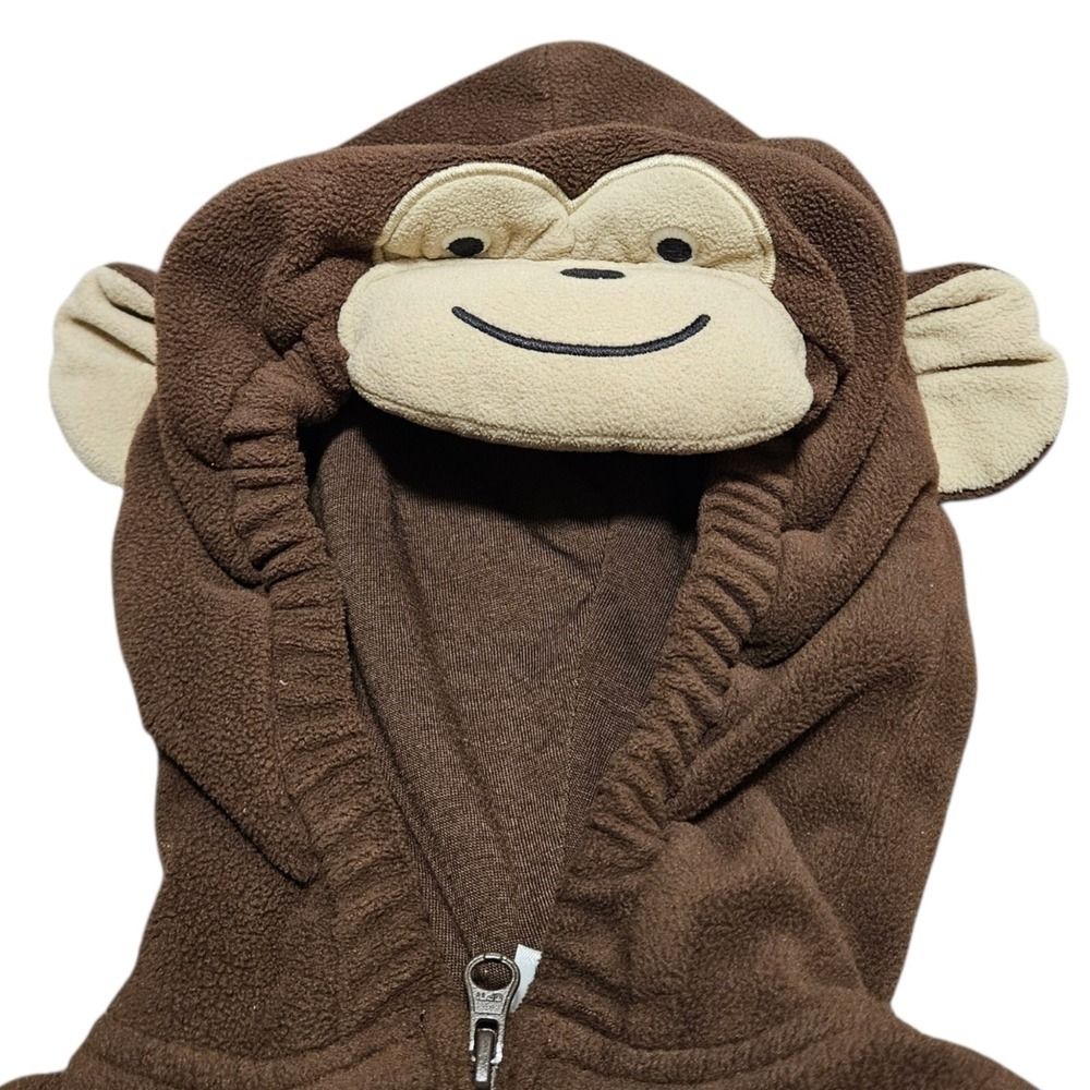 Carter's 24M Monkey Costume 2 Piece Brown Fleece Hoodie Pants Halloween - Picture 5 of 13